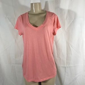 Ann Taylor LOFT pink short sleeves blouse